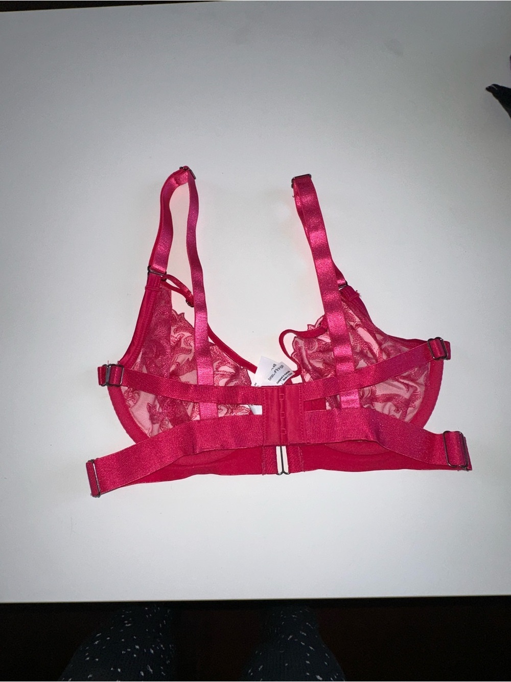 Bras N Things Hot Pink Lace Balconette Bra 30d View 3